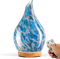 280Ml Remote Essential Oil Diffuser 3D Glass Ultrasonic Mist 7H | Elegant Handmade Glass Aroma Diffuser with 7-Color Leds, Quiet Aromatherapy and Safe Auto Shut-Off, Perfect for Gifts