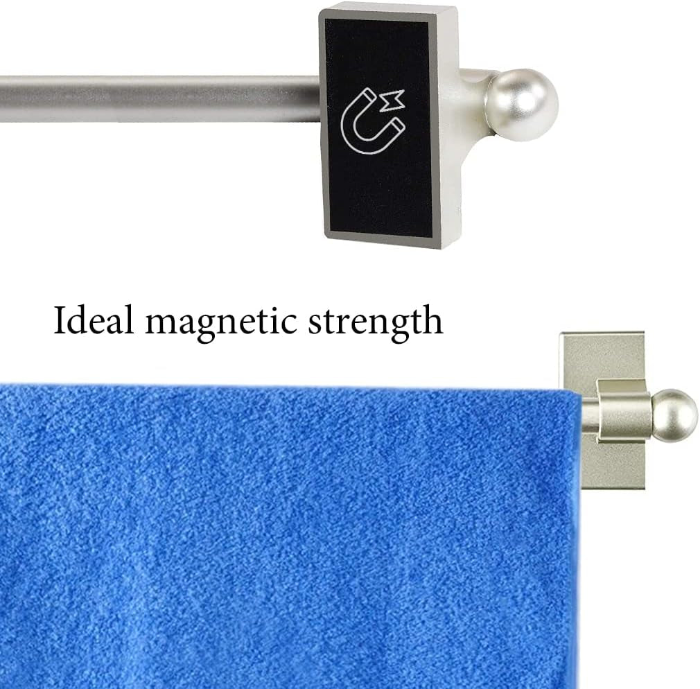 Magnetic Towel Holder for Refrigerator - 4 Pack - Classic Silver