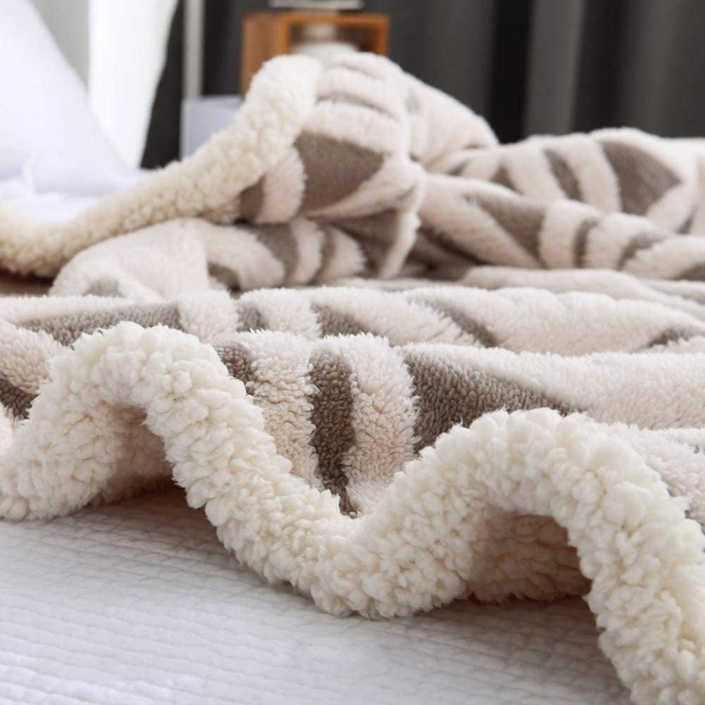 Sherpa Fleece Blanket Gifts for Mom Dad Cozy Soft Throw Blanket for Women Men Birthday Gifts Dual Sided Couch Sofa Bed Blanket (Grey, 71''X 80'')