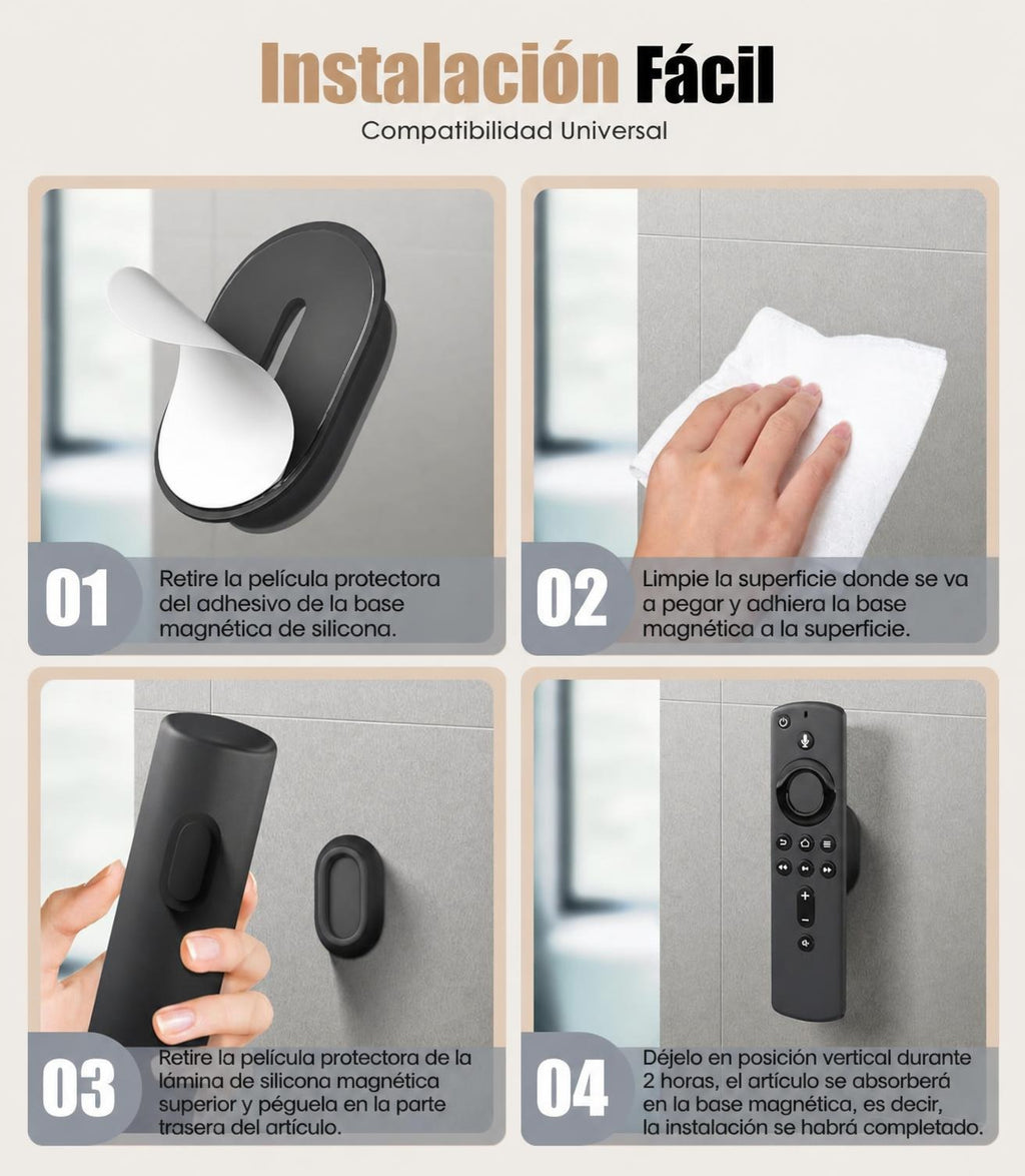 Soporte Magnético para Control Remoto y TV | Pack de 5 | Negro
