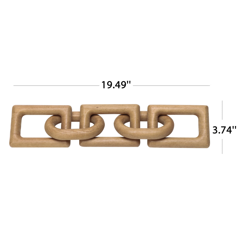 Stunning Light Tan Wood Links - Art Deco Tabletop Decor for a Chic Home Style