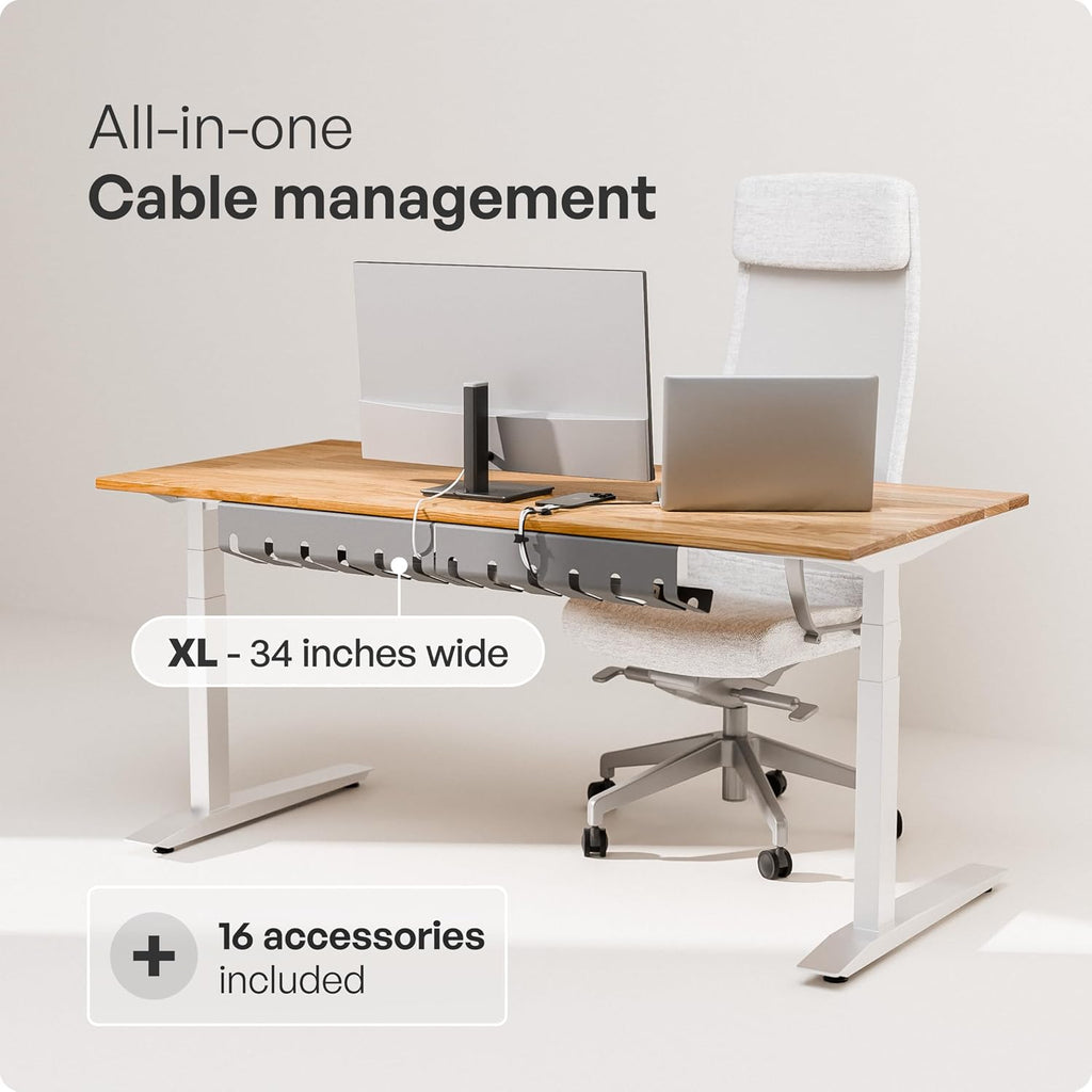 Cable Management under Desk, Set of 2 - Grey/Silver