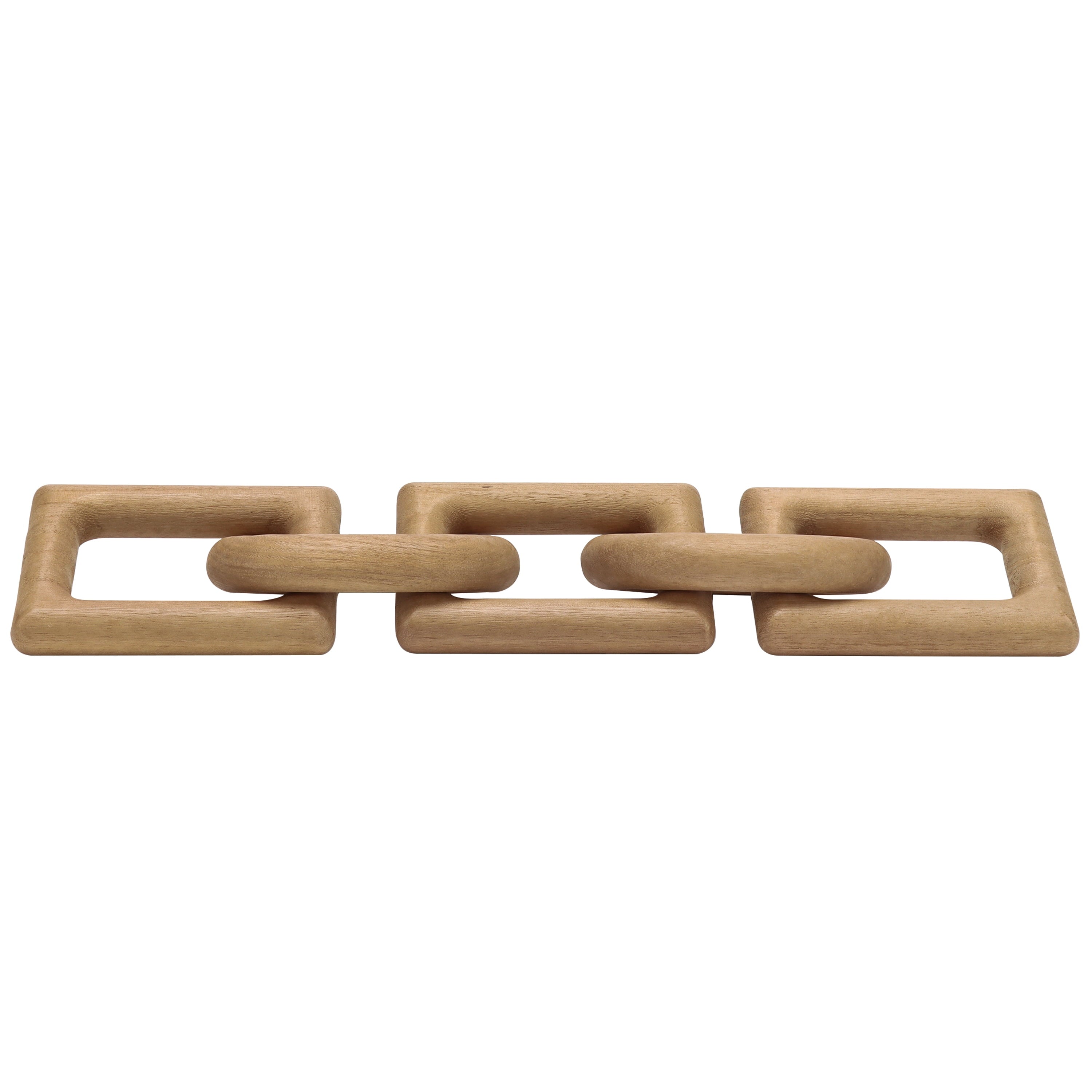 Stunning Light Tan Wood Links - Art Deco Tabletop Decor for a Chic Home Style