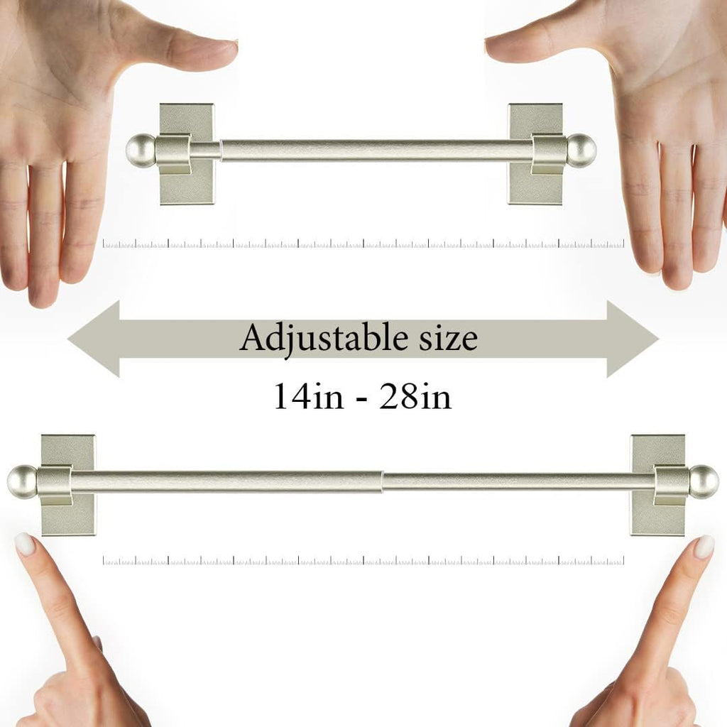 Magnetic Towel Holder for Refrigerator - 4 Pack - Classic Silver