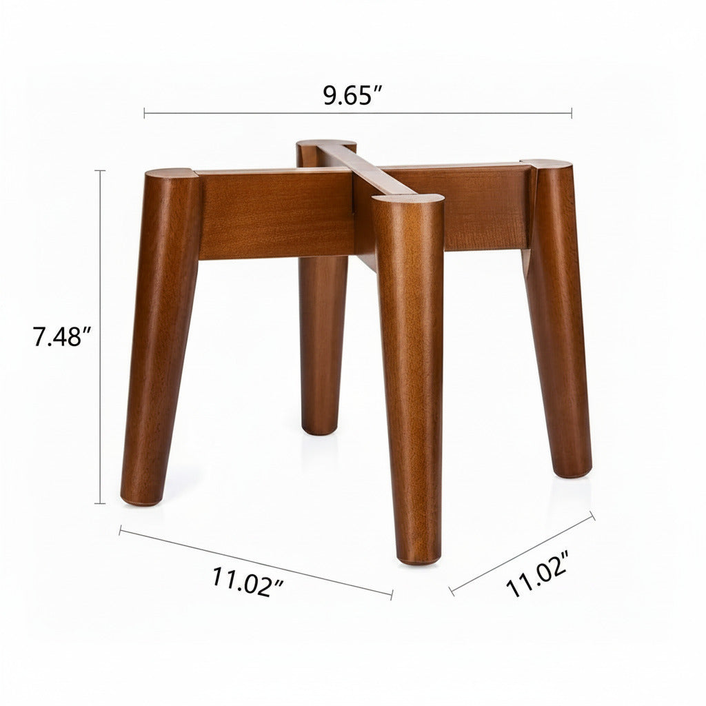 Soporte para macetas de madera o cerámica.