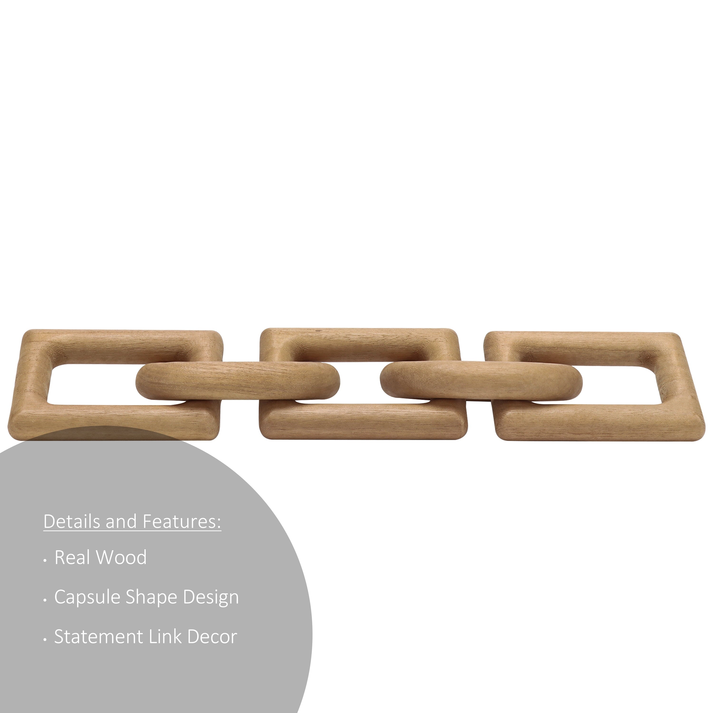 Stunning Light Tan Wood Links - Art Deco Tabletop Decor for a Chic Home Style